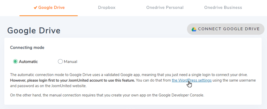 google-drive no conectado