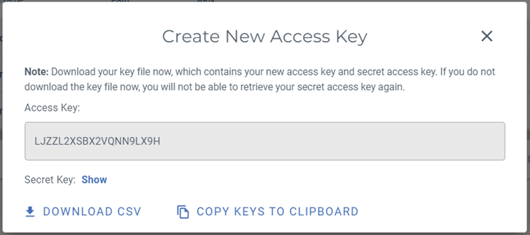 new-access-key-wasabi