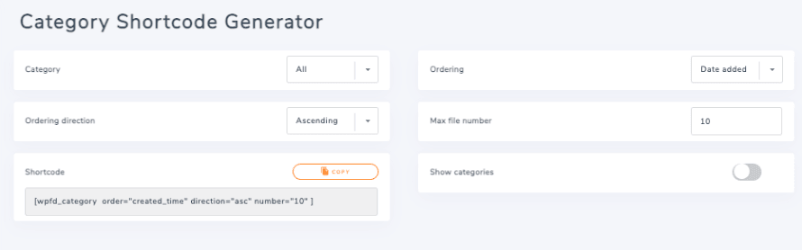 category-shortcode-generator