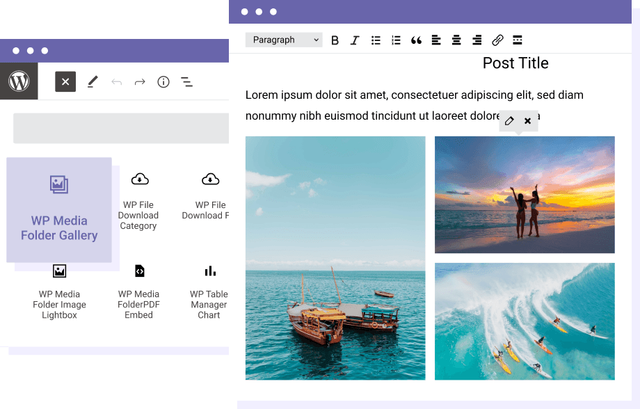 Gallery for Gutenberg and for the WordPress Classic Editor