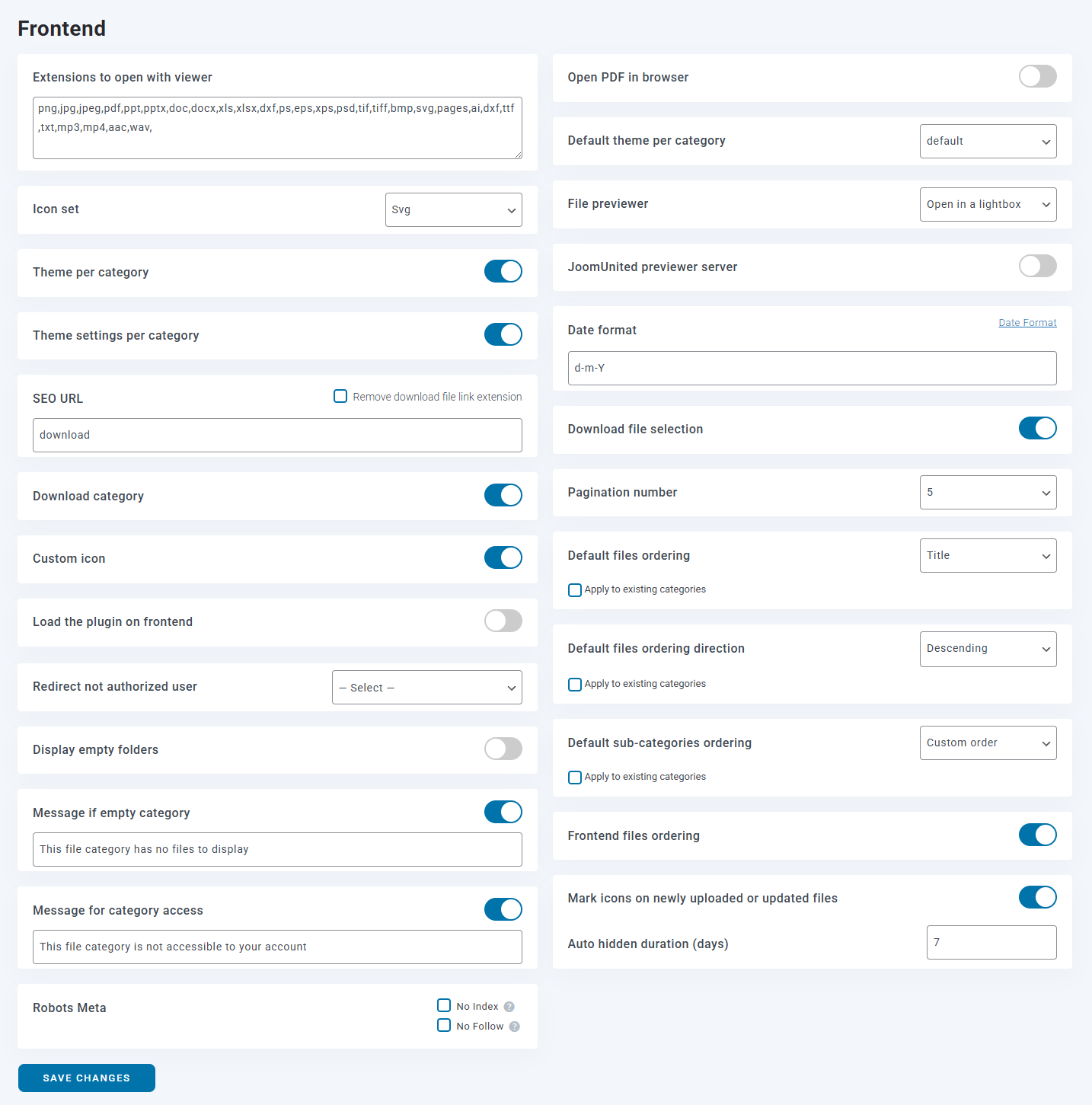 การตั้งค่าส่วนหน้า