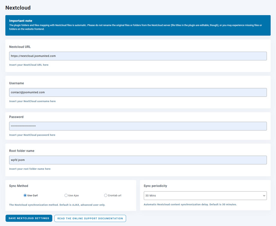prochain réglage du nuage