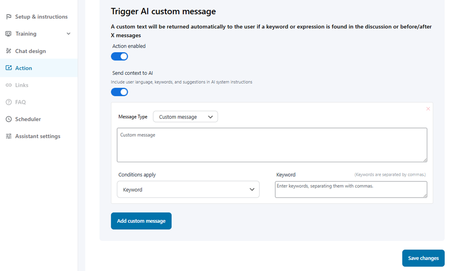 trigger-ai-custom-message