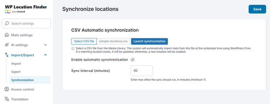 synchronization-locations