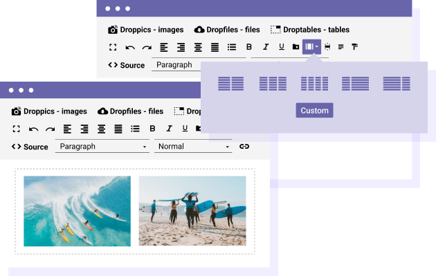 Διαχείριση Στηλών στο Text Editor