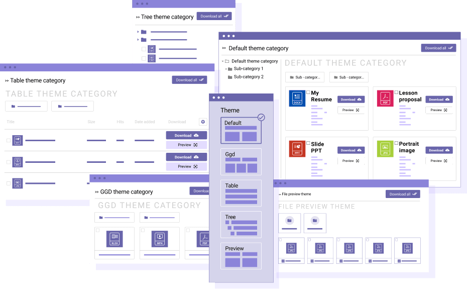 Θέματα διαχειριστή λήψης Dropfiles 