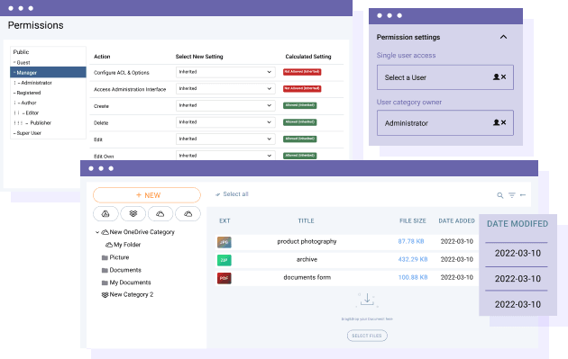 Λήψη αρχείου και άδεια πρόσβασης Joomla