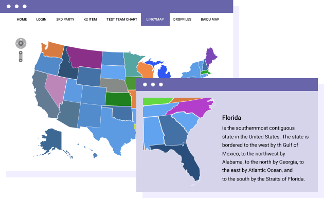 벡터 맵에서 확대 및 축소