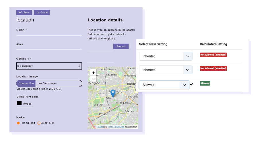 Υποβολή Τοποθεσίας Χάρτη Διεπαφής