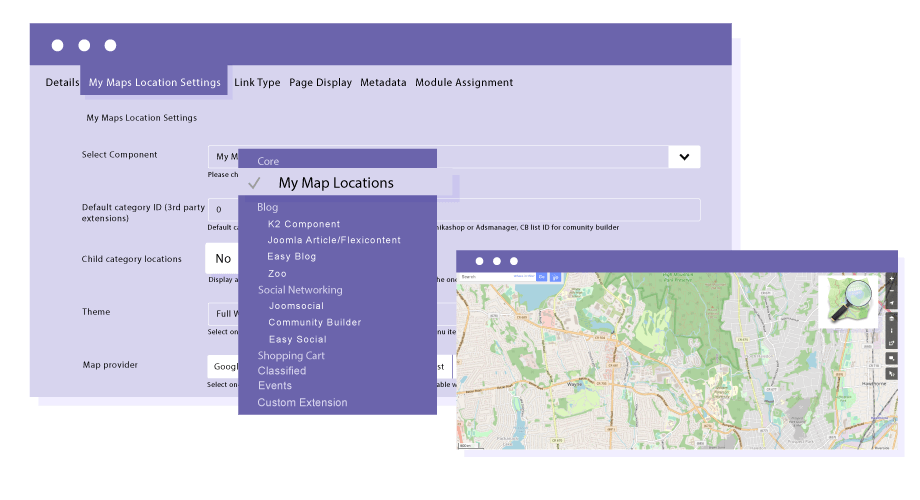 Ενσωματωμένο με πολλές επεκτάσεις Joomla τρίτων