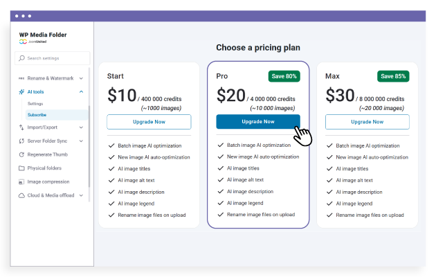 Betaalbare afbeelding AI-optimalisatie voor WordPress