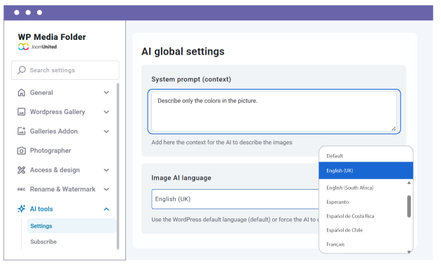 Aangepaste systeem prompt voor slimmere beeldbeheer
