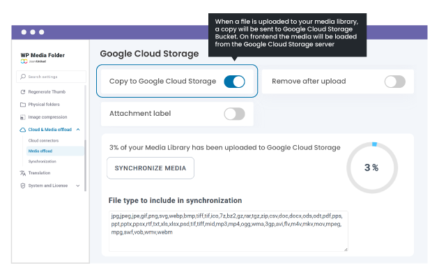 تفريغ وسائط WordPress تلقائيًا إلى Google Cloud