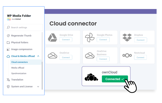 ربط ووردبريس مع OwnCloud على الفور