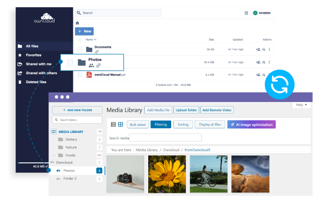 المزامنة الثنائية بين ووردبريس وOwnCloud