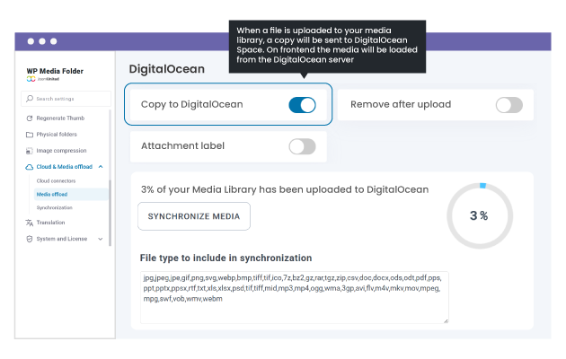 स्वचालित रूप से WordPress मीडिया को DigitalOcean में ऑफ़लोड करें