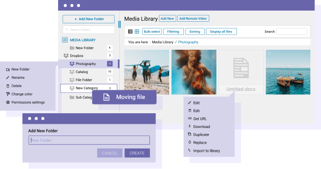 ड्रॉपबॉक्स फ़ाइलें और फ़ोल्डर प्रबंधित करें