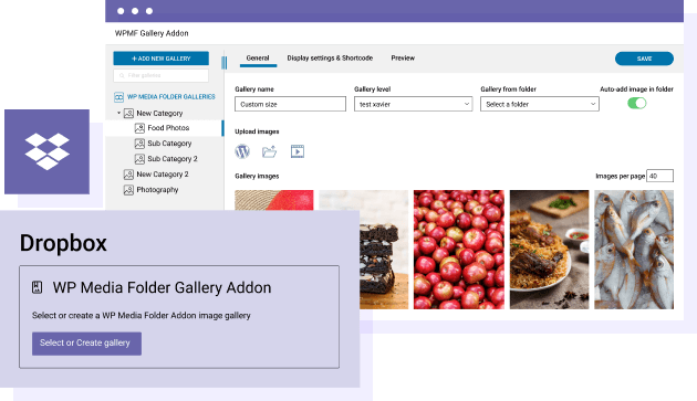 गुटेनबर्ग में गैलरीज़ बनाने के लिए ड्रॉपबॉक्स छवि का उपयोग करें