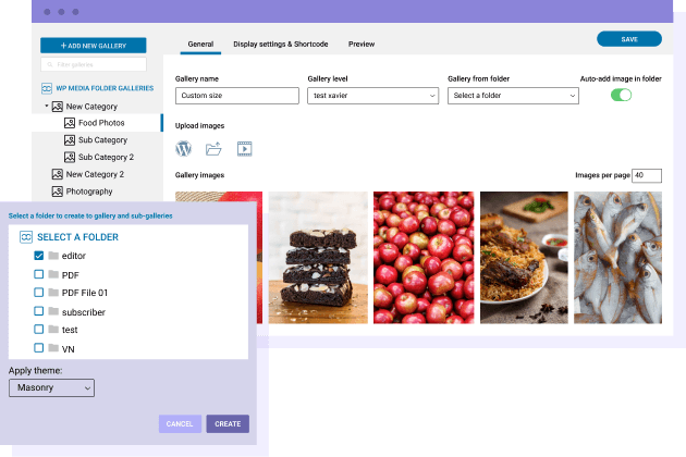 Γκαλερί WordPress από Φάκελους Πολυμέσων