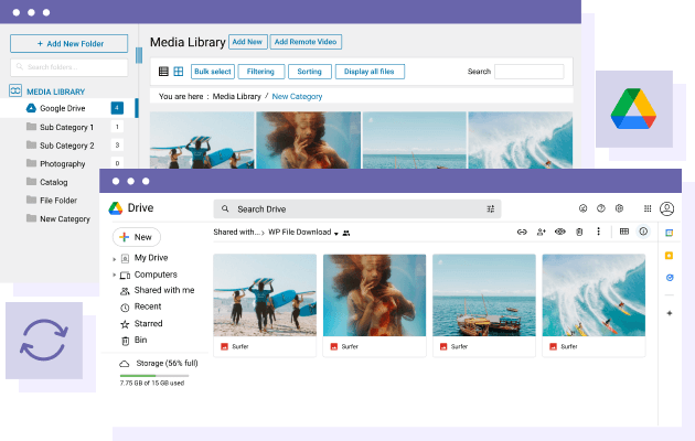 Συγχρονισμός Google Drive με WordPress & WordPress με Google Drive