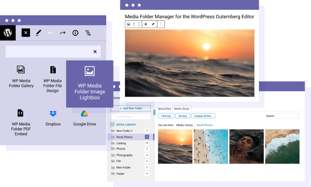 Φόρτωση περιεχομένου WP Media Folder χρησιμοποιώντας μπλοκ Gutenberg