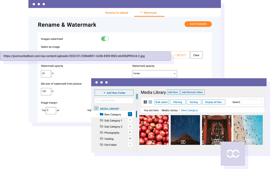 Υδατογράφημα Εικόνας σε Φάκελοι Μέσων WordPress
