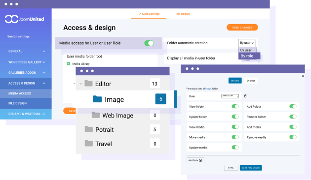 Ограничить доступ по роли пользователя