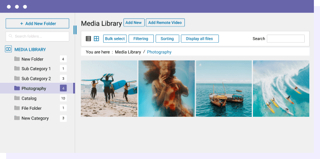 WP администратор имеет доступ ко всем медиафайлам