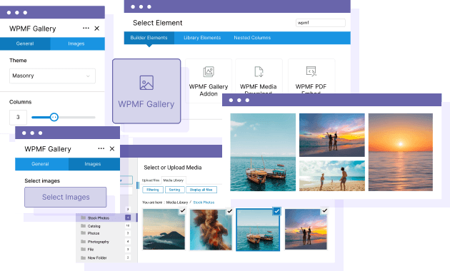 إدارة الوسائط باستخدام المجلدات في عناصر صورة Avada
