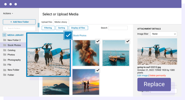 Αντικατάσταση ενός μέσου στο περιεχόμενο του WPBakery