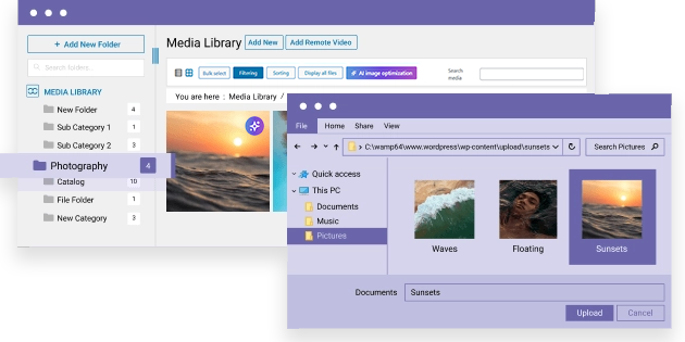 نقل وسائط ووردبريس إلى مجلدات فعلية