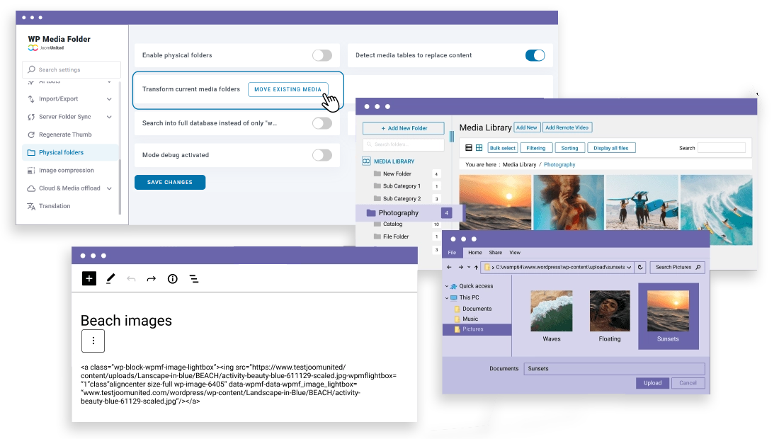 تحويل وسائط ووردبريس إلى شعار مجلدات فعلية