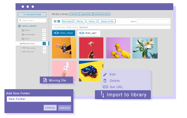 从WordPress管理Nextcloud媒体和文件夹