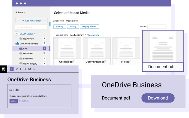 Ενσωμάτωση PDF OneDrive Business στο περιεχόμενο WordPress