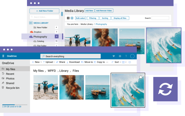 OneDrive в WordPress и WordPress в OneDrive синхронизация
