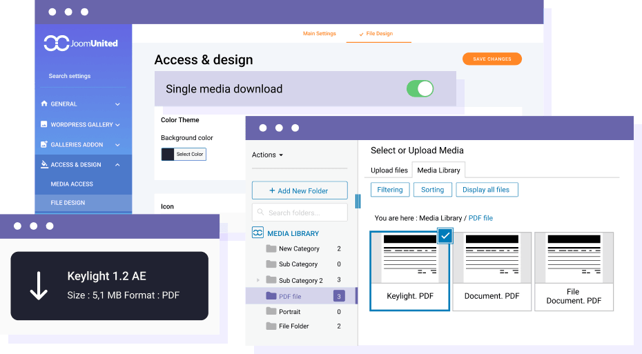 PDF invoegen als ontworpen knop