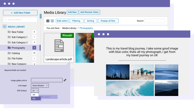 Indlejr PDF fra Wasabi-bucket i WordPress-indhold
