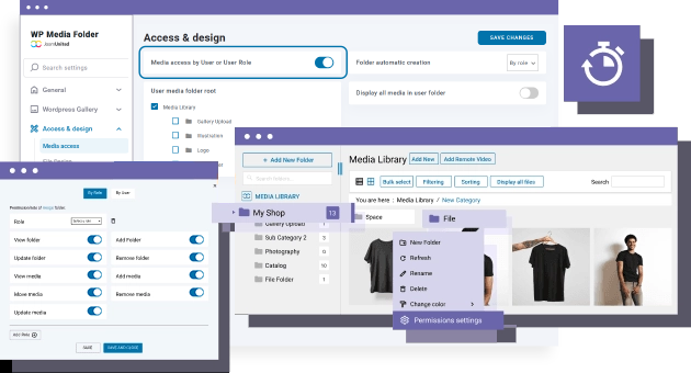 تحديد الوصول إلى مجلد الوسائط لمديري المتجر