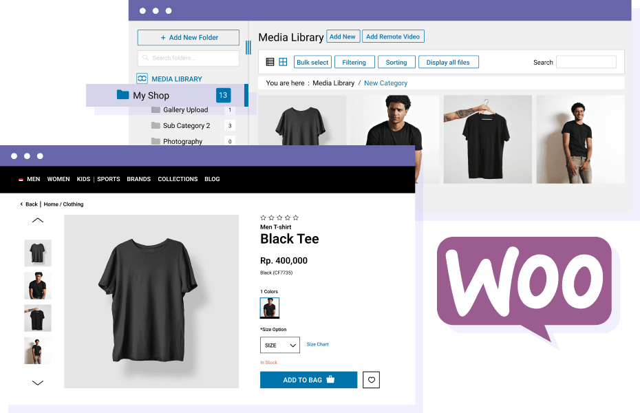 Φάκελοι μέσων WordPress για WooCommerce