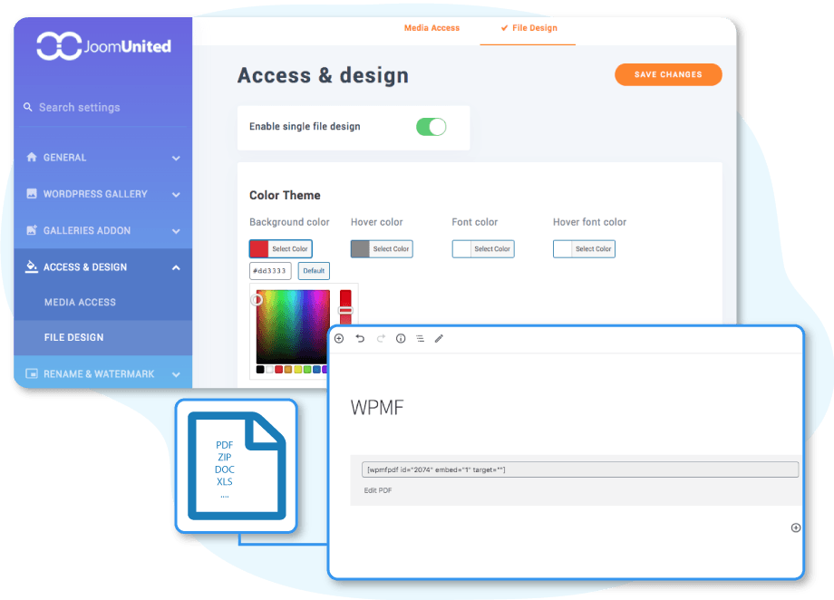 Create a download button for WordPress media library download files