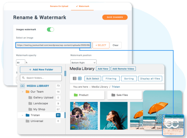 WP Media Folder, Folders in WordPress Media Library