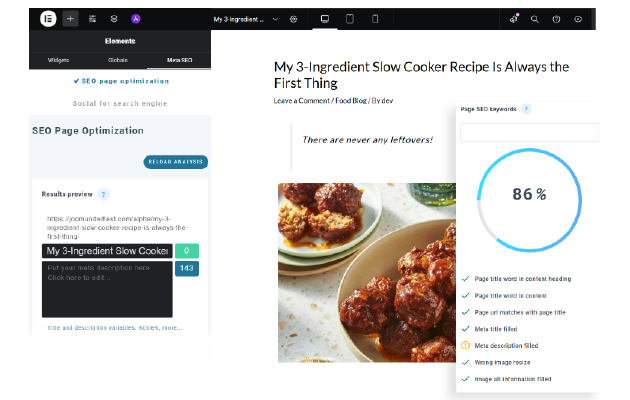 엘리멘터 SEO 최적화 플러그인