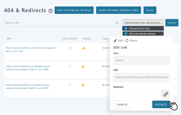 404 오류 및 리디렉션 플러그인