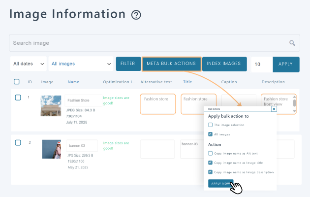 워드프레스 이미지 정보 편집기