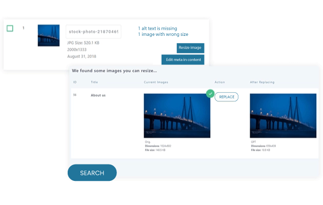 이미지 크기 조정 SEO 플러그인
