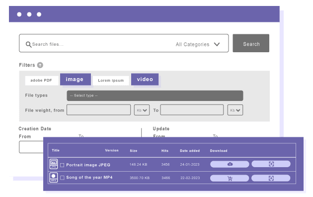 Προεπισκόπηση αποτελεσμάτων αναζήτησης αρχείων και ταξινόμηση στο WordPress