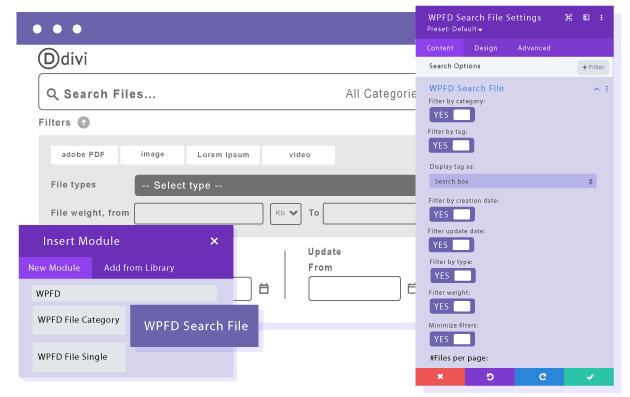 Φορτώστε τη μηχανή αναζήτησης αρχείων στους εργαλείς δημιουργίας σελίδων του WordPress