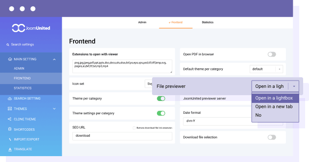 Προεπισκόπηση αρχείων με ειδικό προεπισκοπητή αρχείων JoomUnited