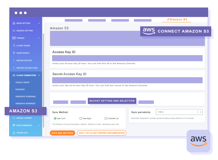 مزامنة تلقائية لـ WPFD وأمازون S3