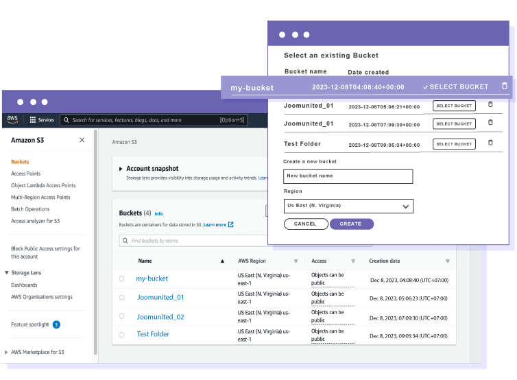 إدارة Amazon S3 buckets من مدير تنزيل WordPress الخاص بك